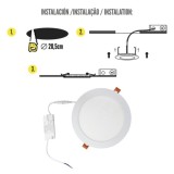 Downlight Led Empotrar 20 Watt 1800 Lumenes 4500K al por Mayor | Almacén de Ferretería