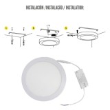 Downlight Superficie Led 20 Watt 1800 Lumenes 4500K al por Mayor | Almacén de Ferretería
