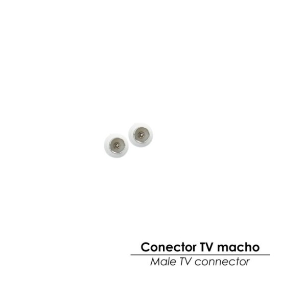 Conector TV Macho Recto 9,5 mm, al por Mayor | Almacén de Ferretería