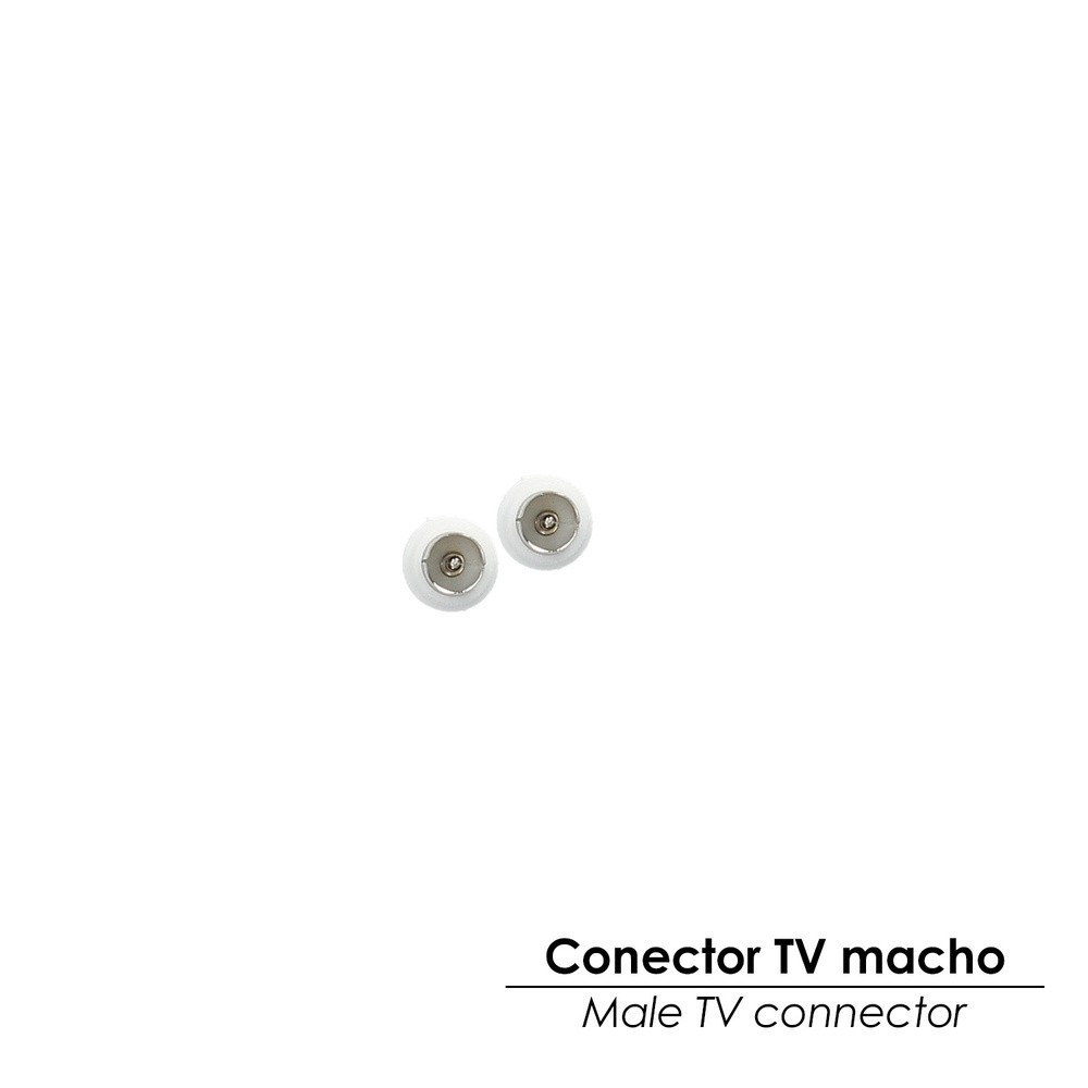 Conector TV Macho Recto 9,5 mm, al por Mayor | Almacén de Ferretería