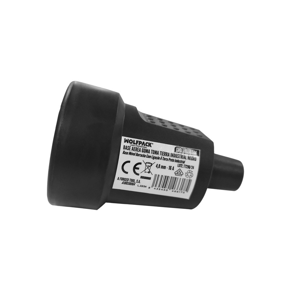 Base Aerea Toma Tierra Goma 4/4,8 mm, Negro (Industrial) al por Mayor | Almacén de Ferretería