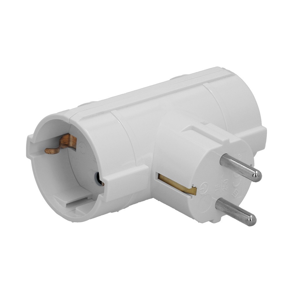 Adaptador Doble Schuko 16 A 250 V, al por Mayor | Almacén de Ferretería