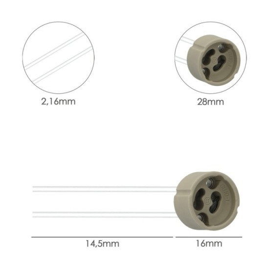 Portalamparas GU-10 Ceramico Para Bombillas Halogenas / LED al por Mayor | Almacén de Ferretería