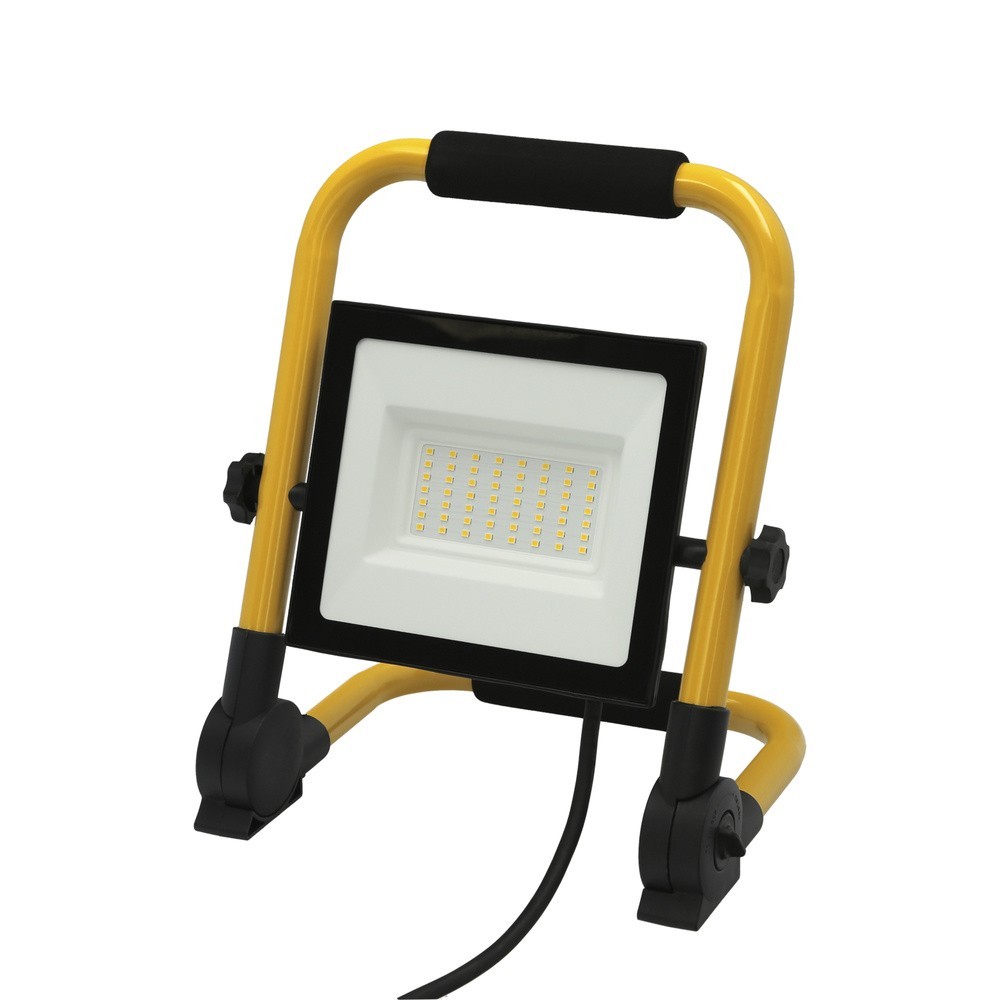 Foco Led Plano 50 Watt, Luz Blanca 4000º K IP 65 4000 Lumenes Con Asa de Transporte, Proyector Led Con Asa, Foco Led Trabajo al 