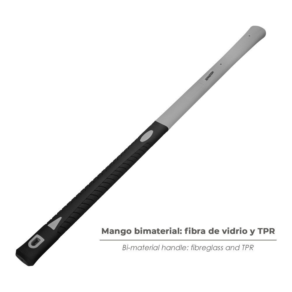Mango De Fibra Vidrio Para Mazas Con Agujero 53x33 mm, 90 cm, Longitud, Oval Conico al por Mayor | Almacén de Ferretería