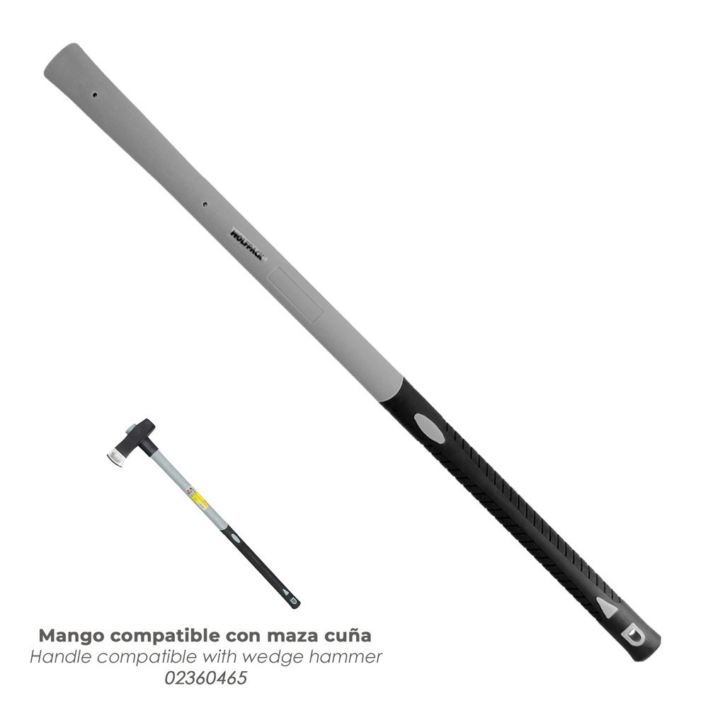 Mango De Fibra Vidrio Para Mazas Con Agujero 53x33 mm, 90 cm, Longitud, Oval Conico al por Mayor | Almacén de Ferretería