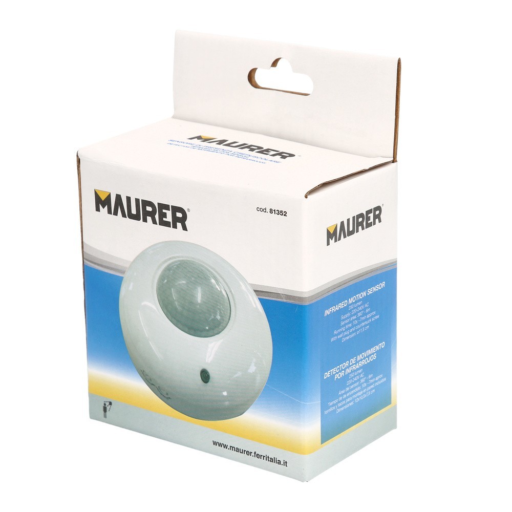 Detector De Movimiento Por Infrarrojos Con Sensor Crepuscular 360°, Ajustable al por Mayor | Almacén de Ferretería