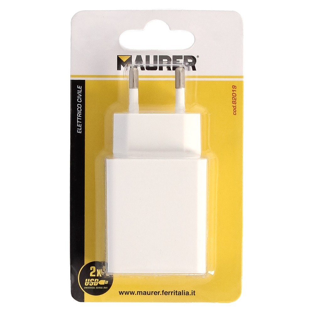 Cargador USB Dos Tomas 2,1 Amperios, 5 V, Adaptador Enchufe USB Cargador USB de Pared, Android, Iphone, Smartphones, Tablets, al