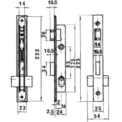 Cerradura Lince 5550  Aluminio  14 mm,