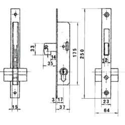 Cerradura Lince 5582n        Hn/17 mm,