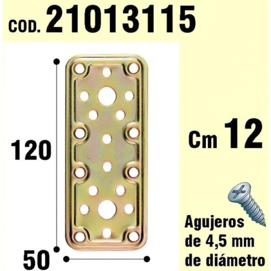 Soporte Para Madera Placa Bicromatada 50x120 mm, al por Mayor | Almacén de Ferretería