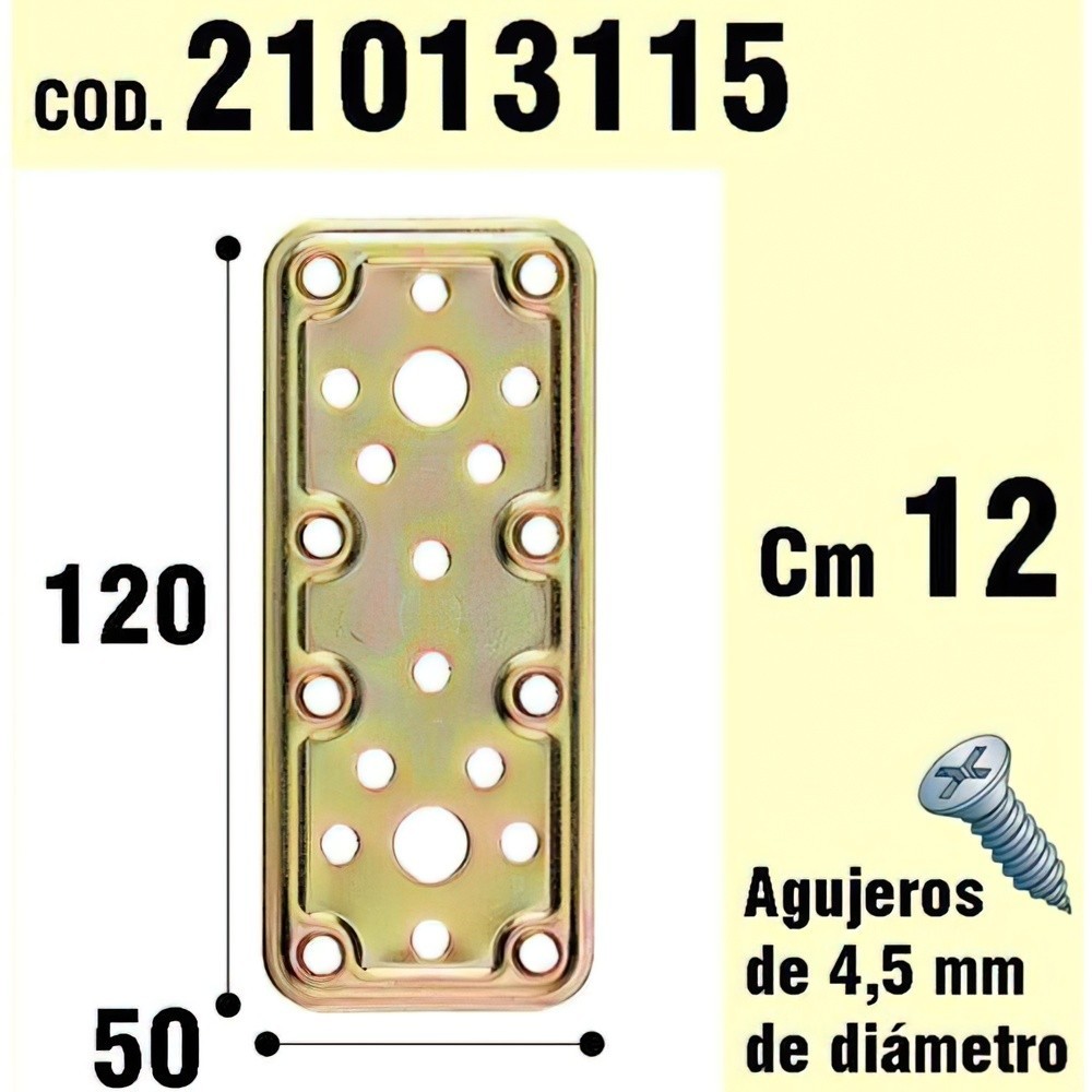 Soporte Para Madera Placa Bicromatada 50x120 mm, al por Mayor | Almacén de Ferretería