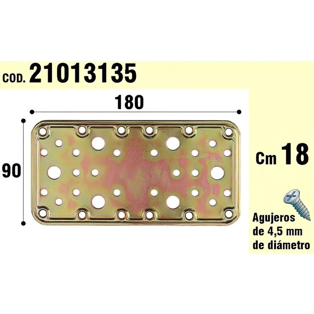 Soporte Para Madera Placa Bicromatada 90x180 mm, al por Mayor | Almacén de Ferretería