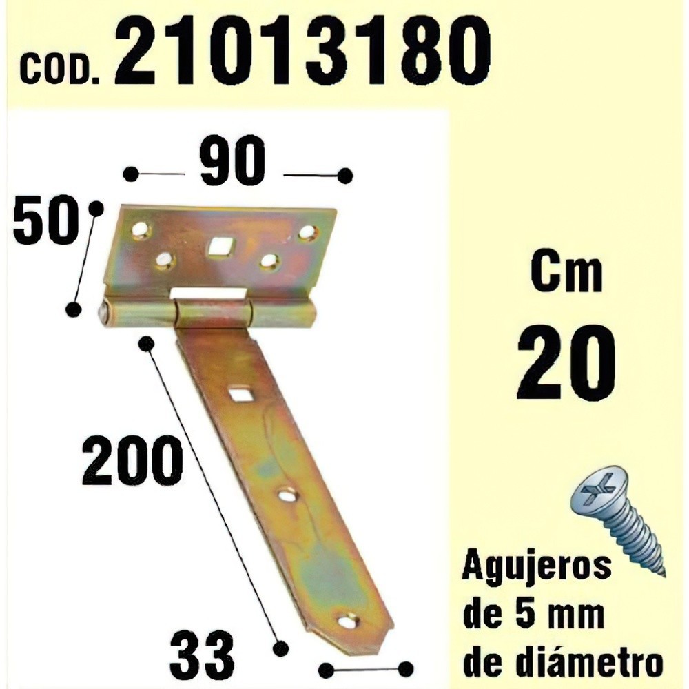 Soporte Para Madera Bisagra Bicromatado 200 mm, al por Mayor | Almacén de Ferretería
