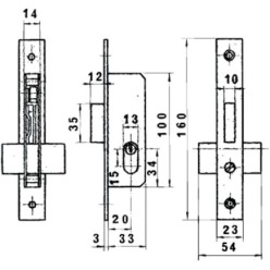 Cerradura Lince 5562n        Hn/20 mm,