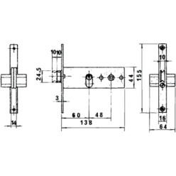 Cerradura Lince 5577         Ln/60 mm,