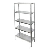 Estanteria Acero Galvanizado con 5 Baldas 150x75x30 cm, Baldas ajustables, Peso maximo 150 Kg, al por Mayor | Almacén de Ferrete