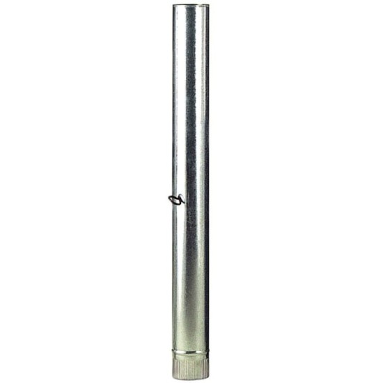 Wolfpack Tubo Estufa Acero Galvanizado Ø 110 mm, Ideal Estufas de Leña, Chimenea, Alta resistencia, Conducto Humos, Con Llave al