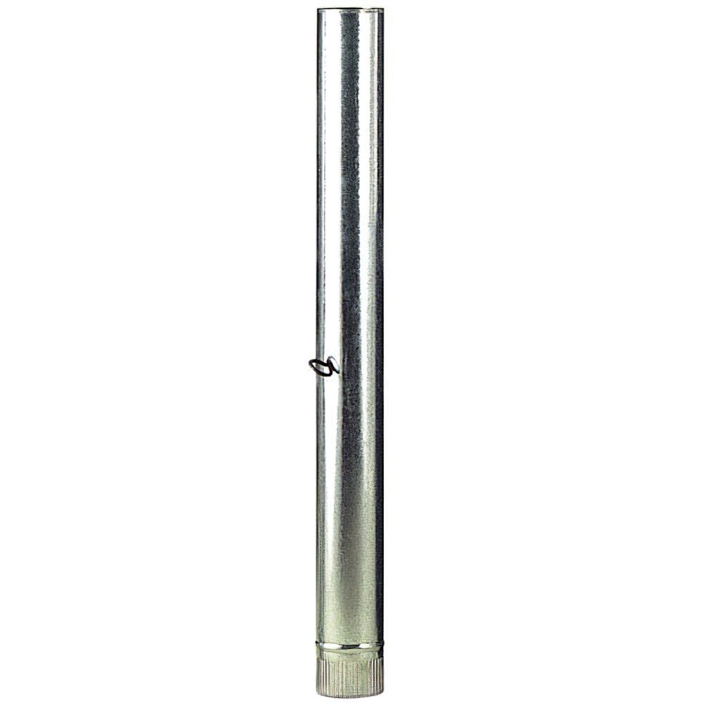 Wolfpack Tubo Estufa Acero Galvanizado Ø 110 mm, Ideal Estufas de Leña, Chimenea, Alta resistencia, Conducto Humos, Con Llave al