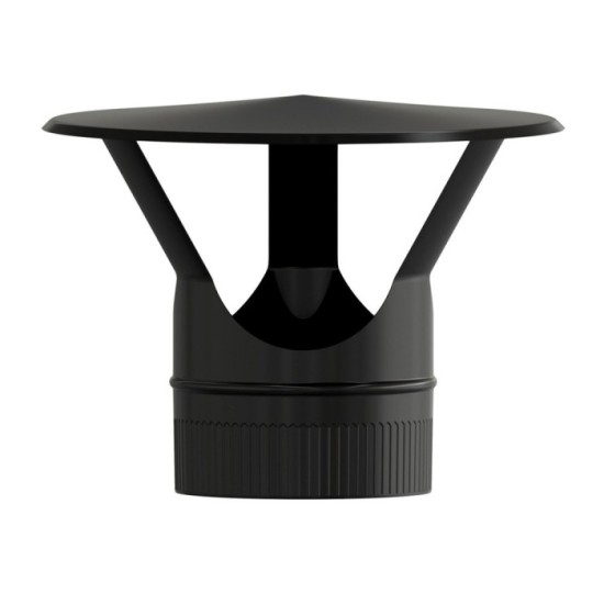 Sombrero Estufa Vitrificado  Premium Negro Ø 150 mm, Sombrero Tubo Chimenea, Sombrero Tubo Humo, Sombrero Tubo Calefacción, al p