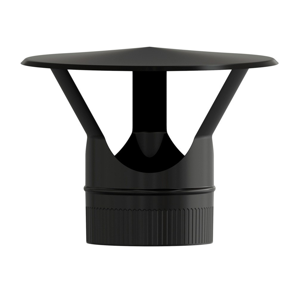 Sombrero Estufa Vitrificado  Premium Negro Ø 150 mm, Sombrero Tubo Chimenea, Sombrero Tubo Humo, Sombrero Tubo Calefacción, al p