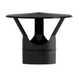 Sombrero Estufa Vitrificado  Premium Negro Ø 150 mm, Sombrero Tubo Chimenea, Sombrero Tubo Humo, Sombrero Tubo Calefacción, al p