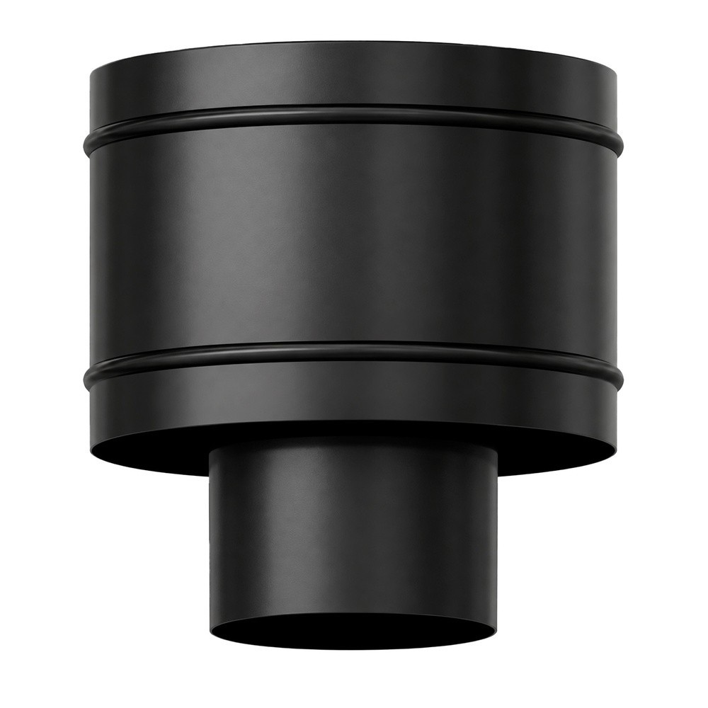 Terminal Antirrevocante Estufa Vitrificado Negro Ø 200 mm, Sombrero Tubo Chimenea, Sombrero Tubo Humo, Sombrero Calefacción al p
