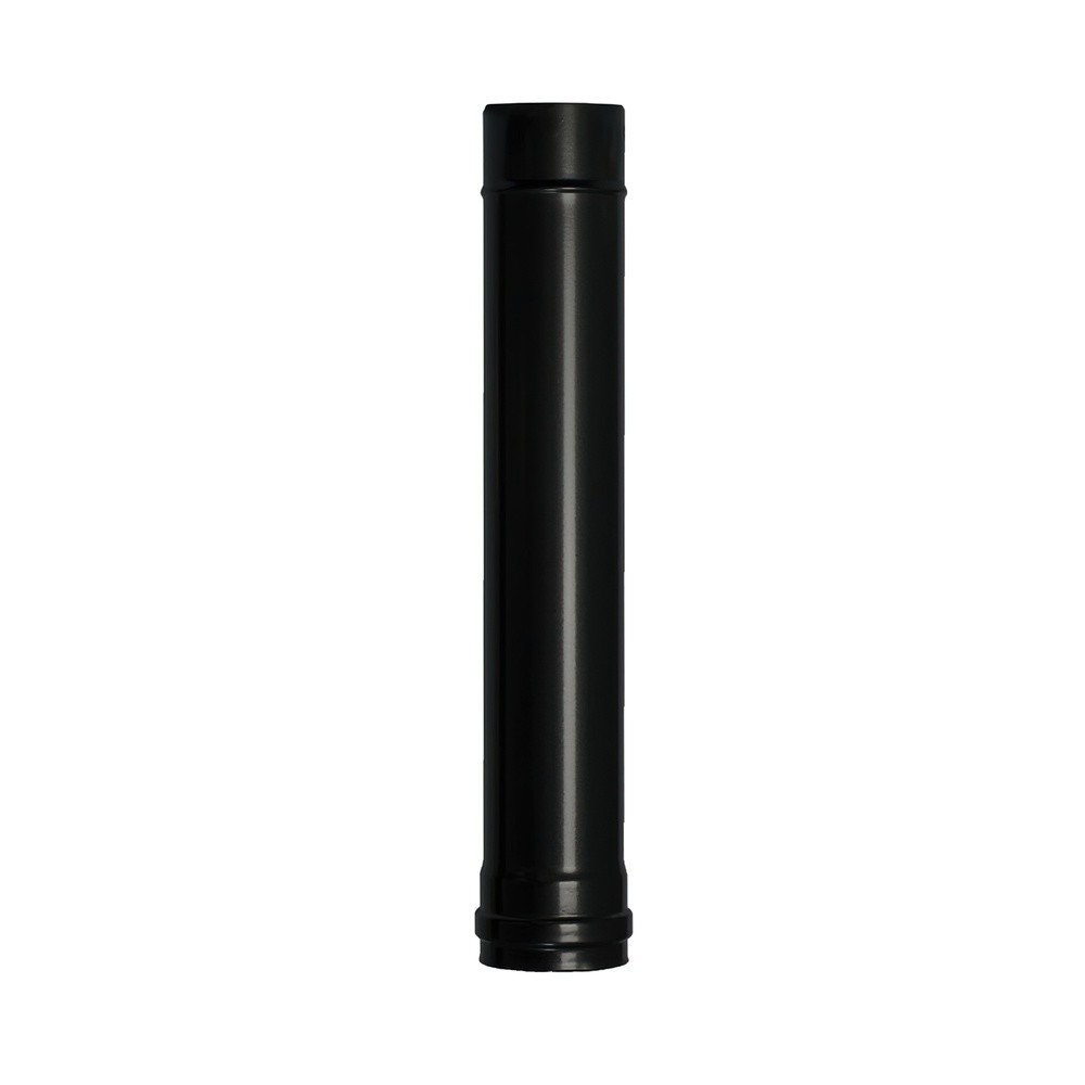 Wolfpack Tubo de Estufa Pellet Acero Vitrificado Negro Ø 80 mm, Longitud 50 cm, Estufas de Leña, Chimenea, Alta resistencia, al 