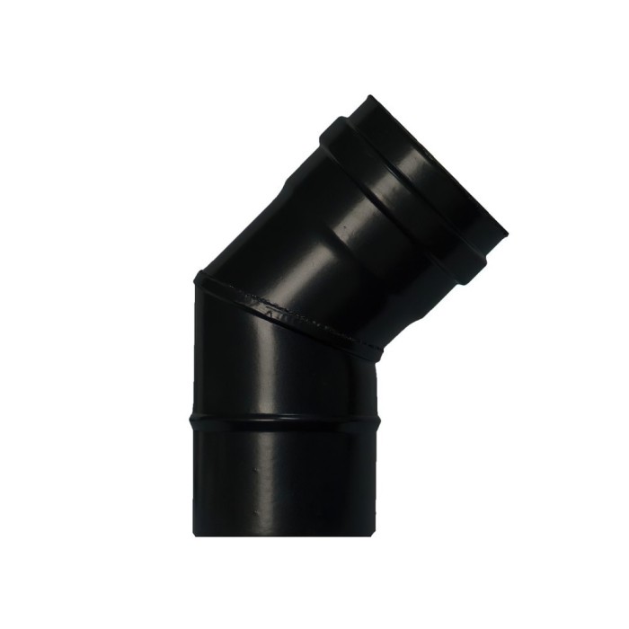 Codo Estufa Pellet Vitrificado Ø80 mm  45° al por Mayor | Almacén de Ferretería