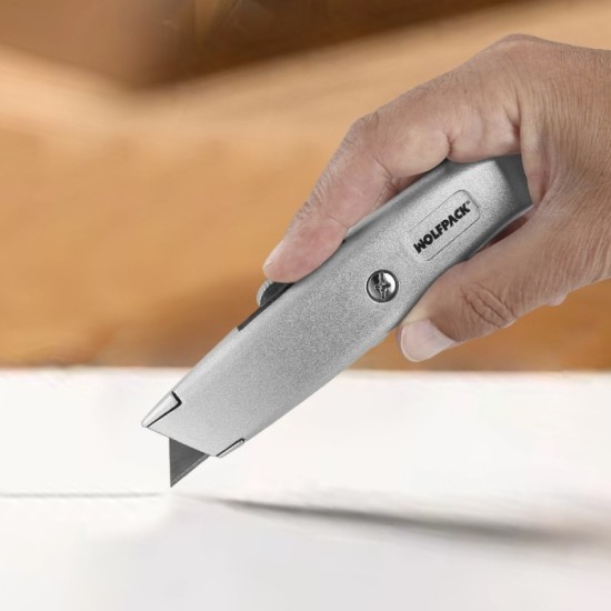 Cutter Hoja Trapezoidal Retráctil Acero Sk5 al por Mayor | Almacén de Ferretería