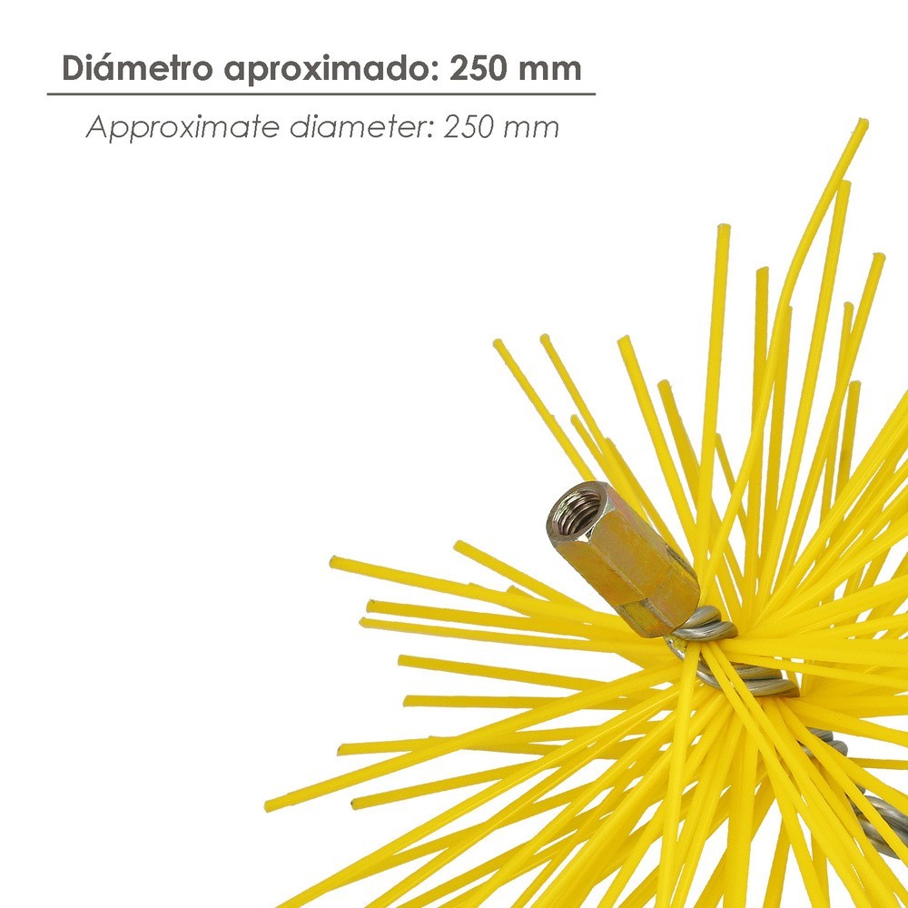 Cepillo Deshollinador Nylon 250mm M12 al por Mayor | Almacén de Ferretería
