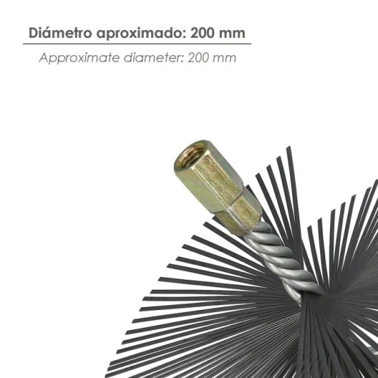 Cepillo Deshollinador Acero Pl, 200 mm M12 al por Mayor | Almacén de Ferretería