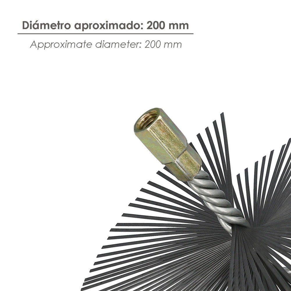 Cepillo Deshollinador Acero Pl, 200 mm M12 al por Mayor | Almacén de Ferretería
