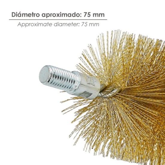 Cepillo Limpiatubos Acero  75 mm M12 al por Mayor | Almacén de Ferretería