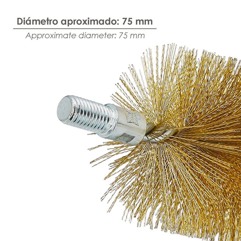 Cepillo Limpiatubos Acero  75 mm M12 al por Mayor | Almacén de Ferretería