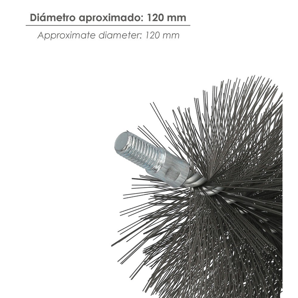 Cepillo Limpiatubos Acero 120 mm M12 al por Mayor | Almacén de Ferretería