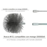 Cepillo Limpiatubos Acero 140 mm M12 al por Mayor | Almacén de Ferretería