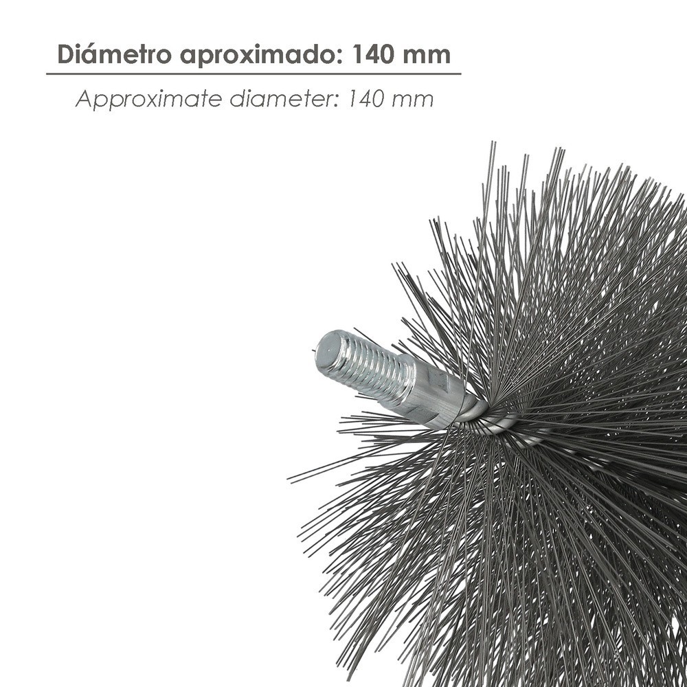 Cepillo Limpiatubos Acero 140 mm M12 al por Mayor | Almacén de Ferretería