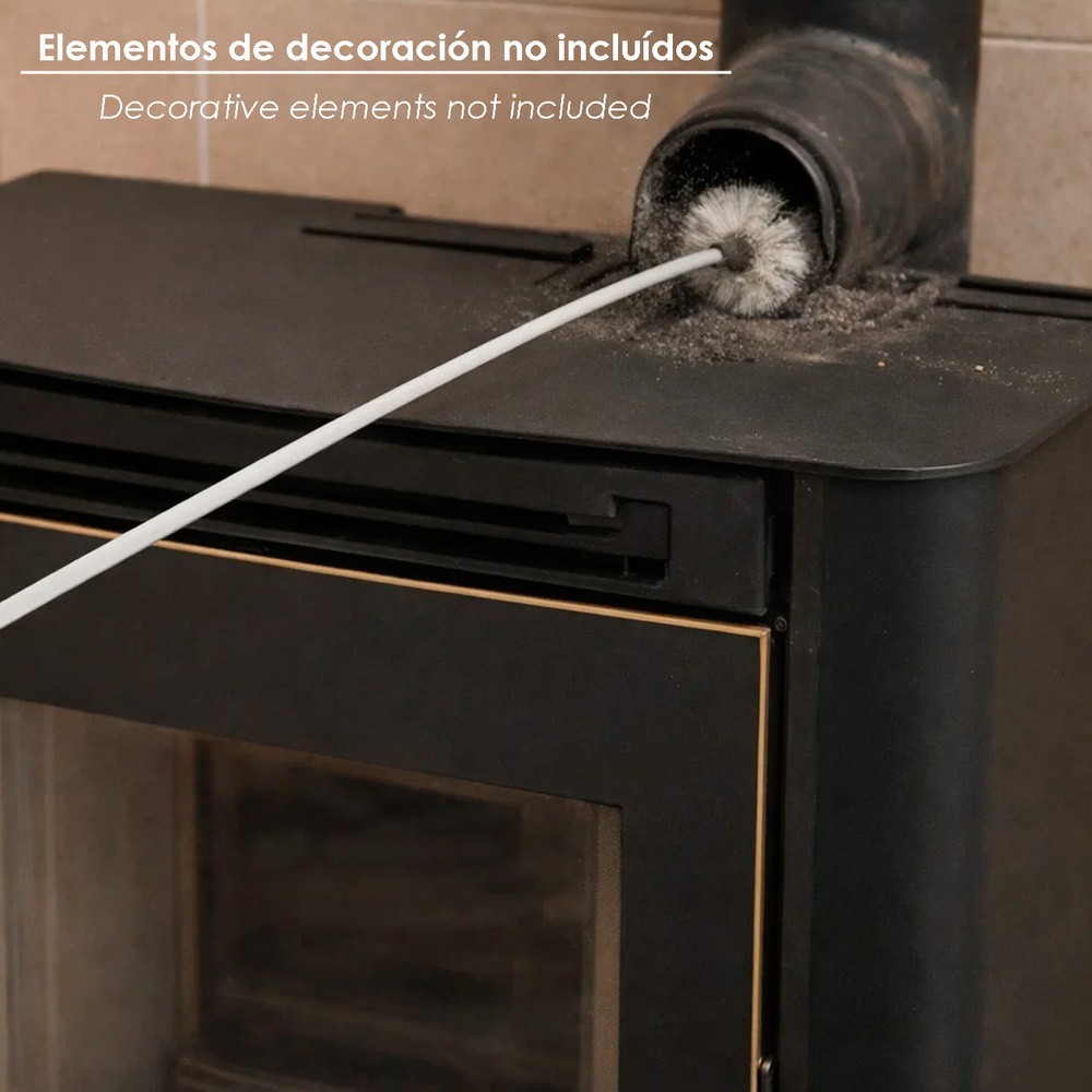 Deshollinador Kit Estufa Pellet Ø 80/100 mm, Longitud 2,5 metros al por Mayor | Almacén de Ferretería