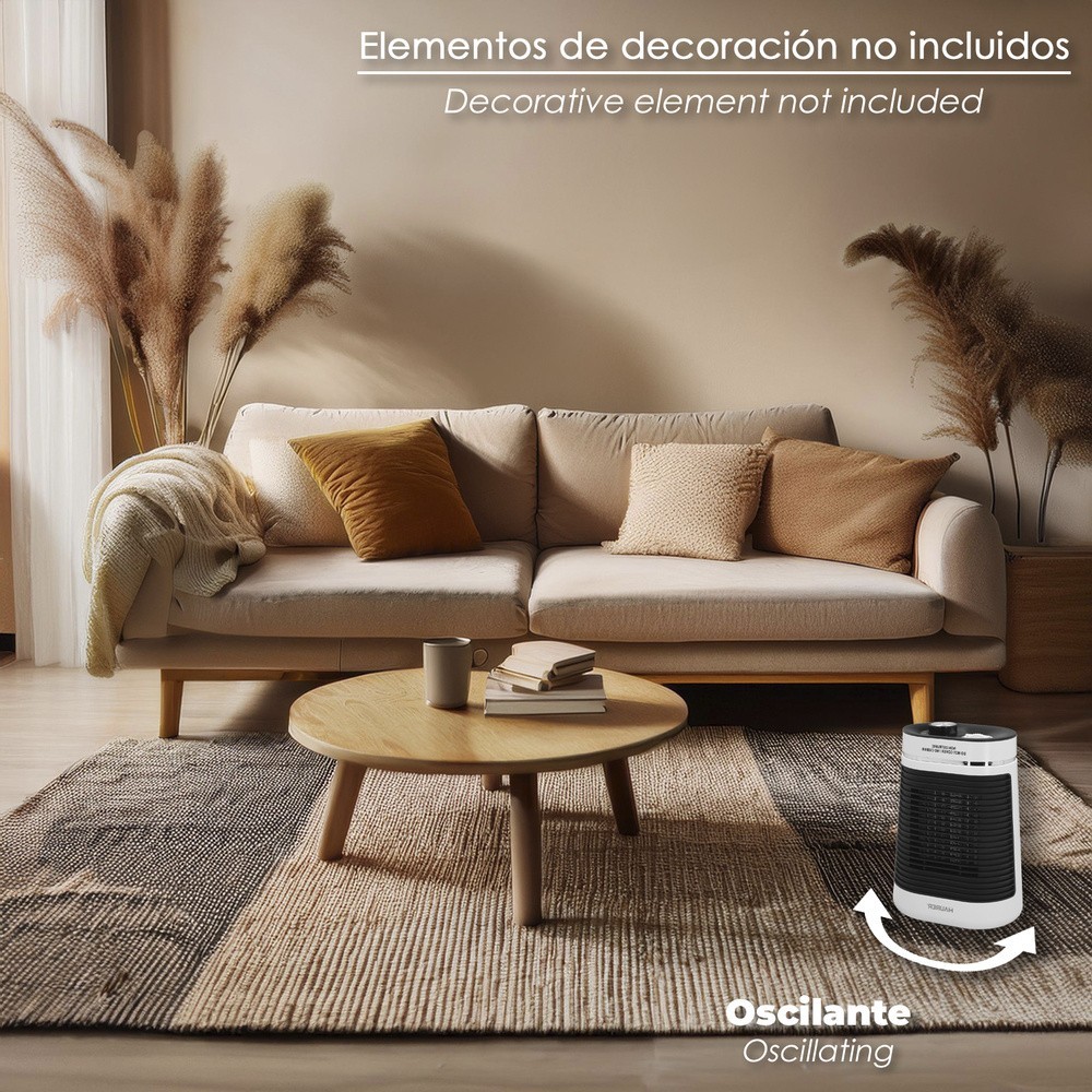 Termoventilador Ceramico Oscilante 1000/1500 Watt, al por Mayor | Almacén de Ferretería