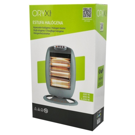 Estufa Halogena Oscilante 400 / 800 / 1200 W al por Mayor | Almacén de Ferretería