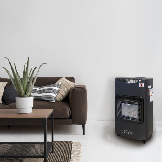 Estufa Gas Infrarroja Ceramica 4,5 Kw, 3 Potencias, Triple Sistema de Seguridad, Con Ruedas, Encendido Piezo-Electrico al por Ma