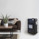 Estufa Gas Infrarroja Ceramica 4,5 Kw, Plegable 3 Potencias, Triple Sistema de Seguridad, Con Ruedas, Encendido Piezo-Electrico 