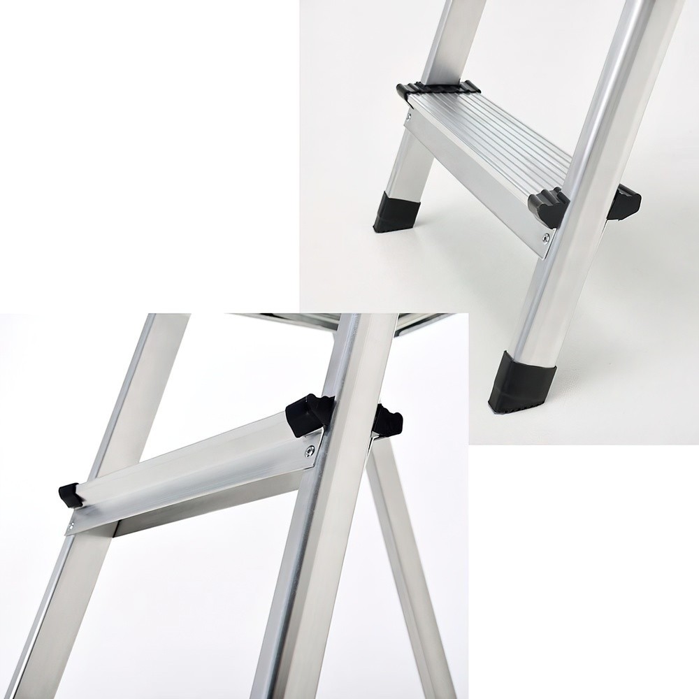 Escalera Aluminio 3 Peldaños Plegable, Uso doméstico, Antideslizante, Ligera y Resistente al por Mayor | Almacén de Ferretería