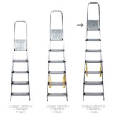 Escalera Doméstica Aluminio 7 Peldaños 12 cm Grosor, al por Mayor | Almacén de Ferretería
