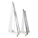 Escalera Aluminio 2 Tramos 12+12 Peldaños, Plegable, Antideslizante, Resistente al por Mayor | Almacén de Ferretería