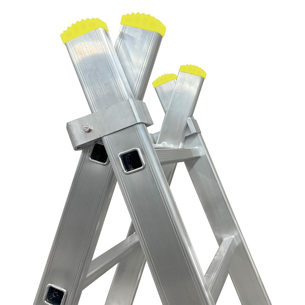 Escalera Aluminio 2 Tramos 12+12 Peldaños, Plegable, Antideslizante, Resistente al por Mayor | Almacén de Ferretería