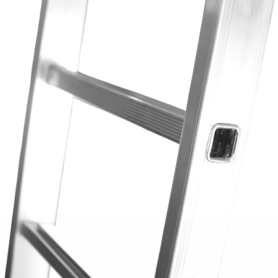 Escalera Aluminio 2 Tramos 12+12 Peldaños, Plegable, Antideslizante, Resistente al por Mayor | Almacén de Ferretería