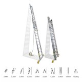Escalera Aluminio 2 Tramos 12+12 Peldaños, Plegable, Antideslizante, Resistente al por Mayor | Almacén de Ferretería