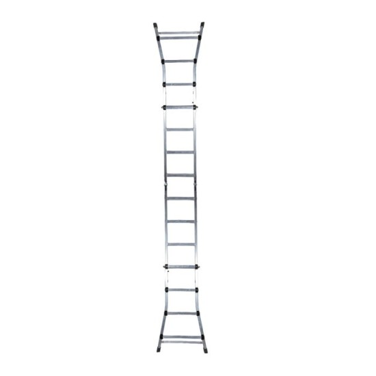 Escalera Telescópica Aluminio  3+3 Peldaños Perfil 67 mm, al por Mayor | Almacén de Ferretería